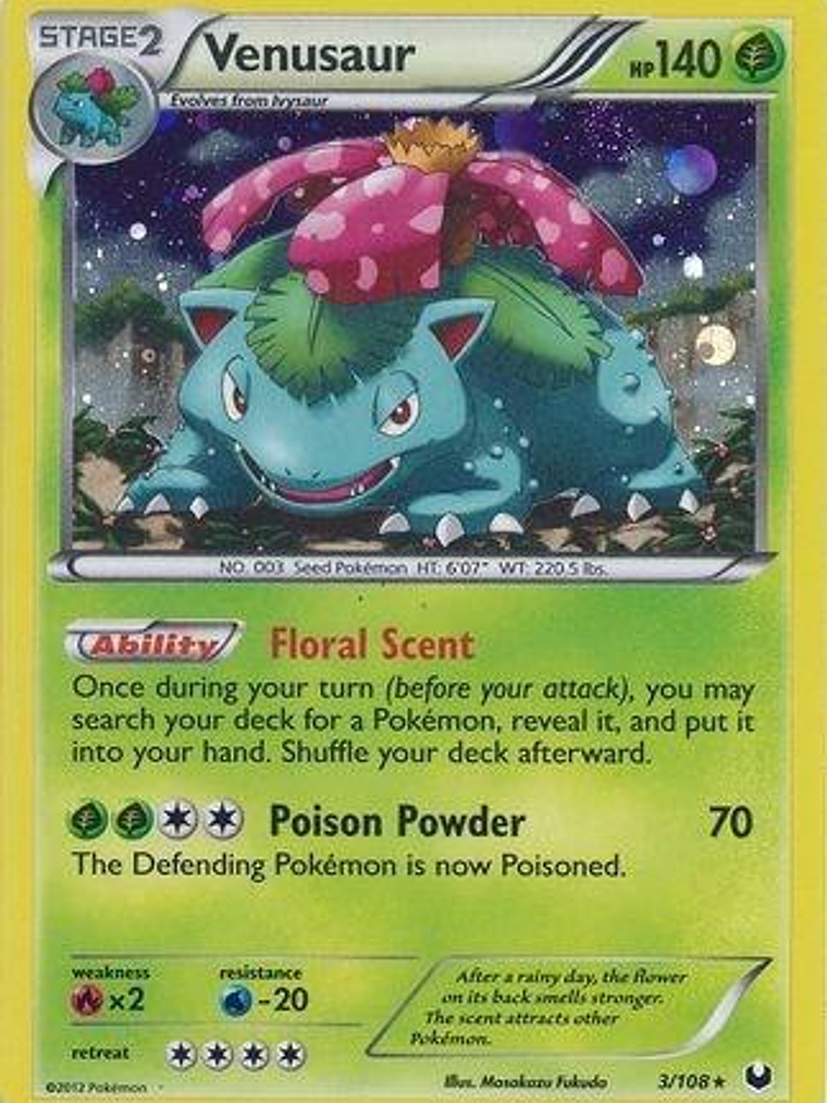 Venusaur - 3/108 (Cosmos Holo) #003 1