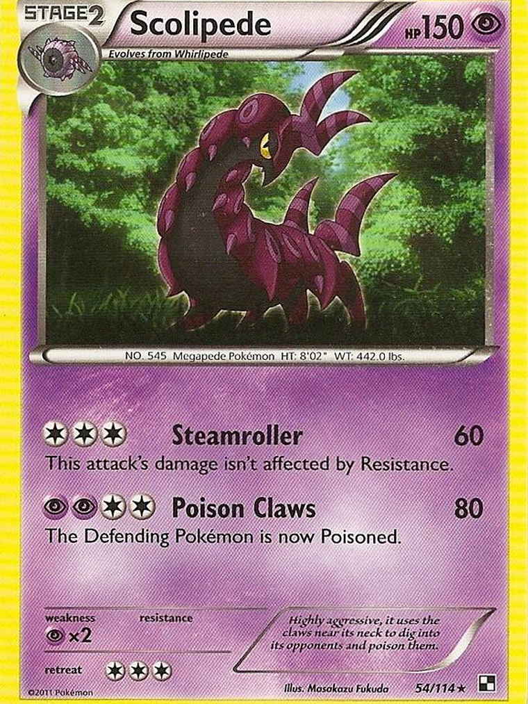 Scolipede - 54/114 (Cracked Ice Holo) #54 1