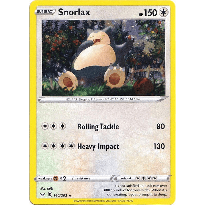 Snorlax - 140/202 (Cosmos Holo) #140 1