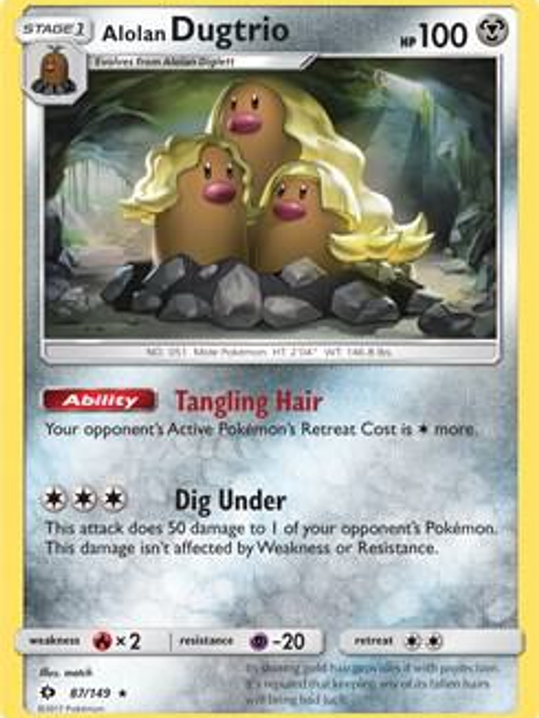 Alolan Dugtrio - 87/149 (Cosmos Holo) #087 1