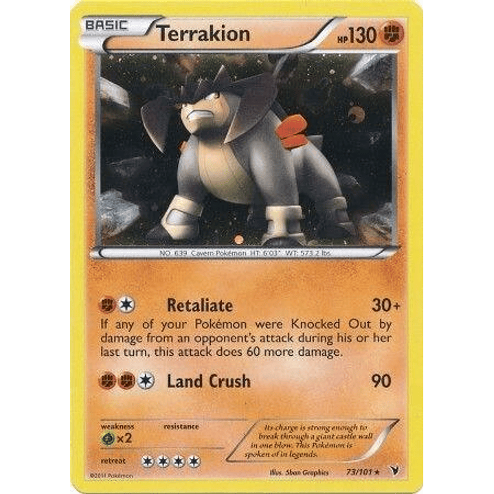 Terrakion - 73/101 (Cosmos Holo) #073 1