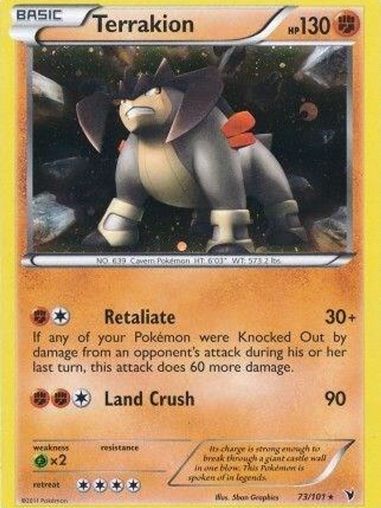 Terrakion - 73/101 (Cosmos Holo) #073 1