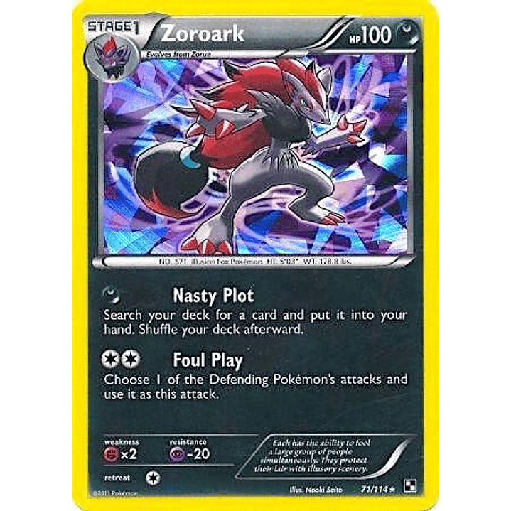 Zoroark - 71/114 (Cracked Ice Holo) #071 1