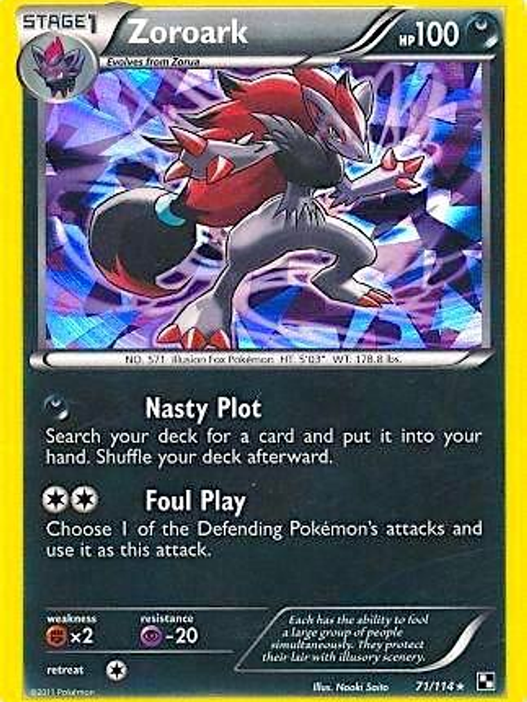 Zoroark - 71/114 (Cracked Ice Holo) #071 1