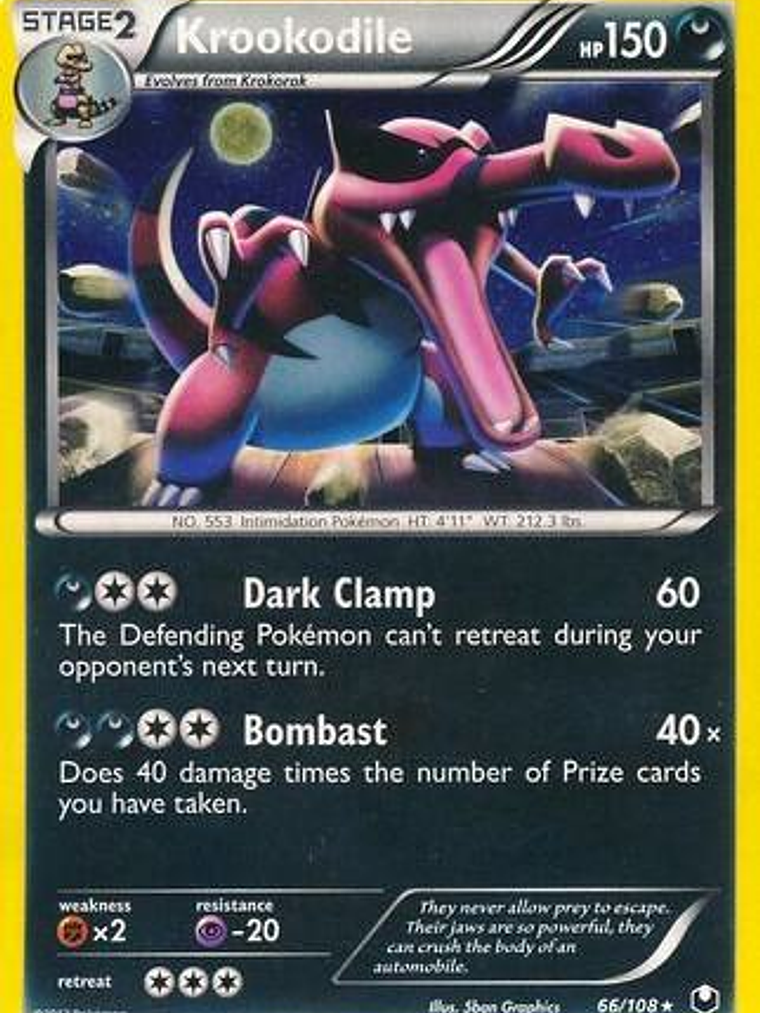 Krookodile - 66/108 (Cosmos Holo) #066 1