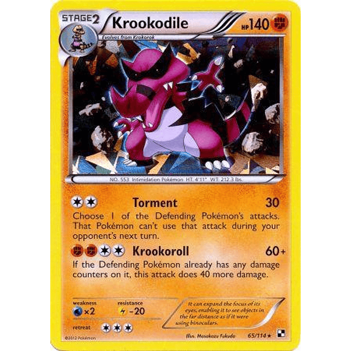 Krookodile - 65/114 (Cracked Ice Holo) #065 1