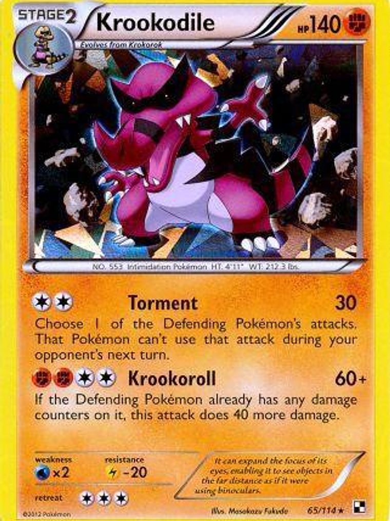 Krookodile - 65/114 (Cracked Ice Holo) #065 1