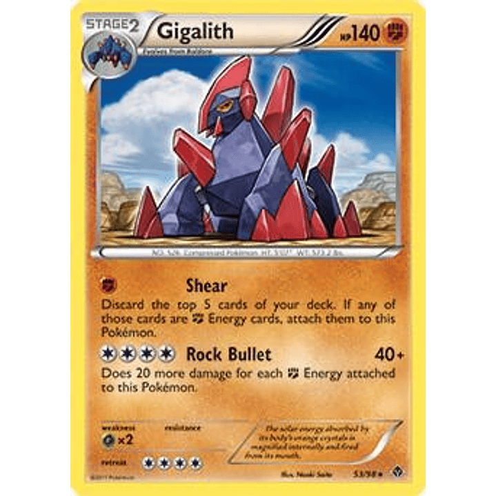 Gigalith - 53/98 (Cracked Ice Holo) #053 1