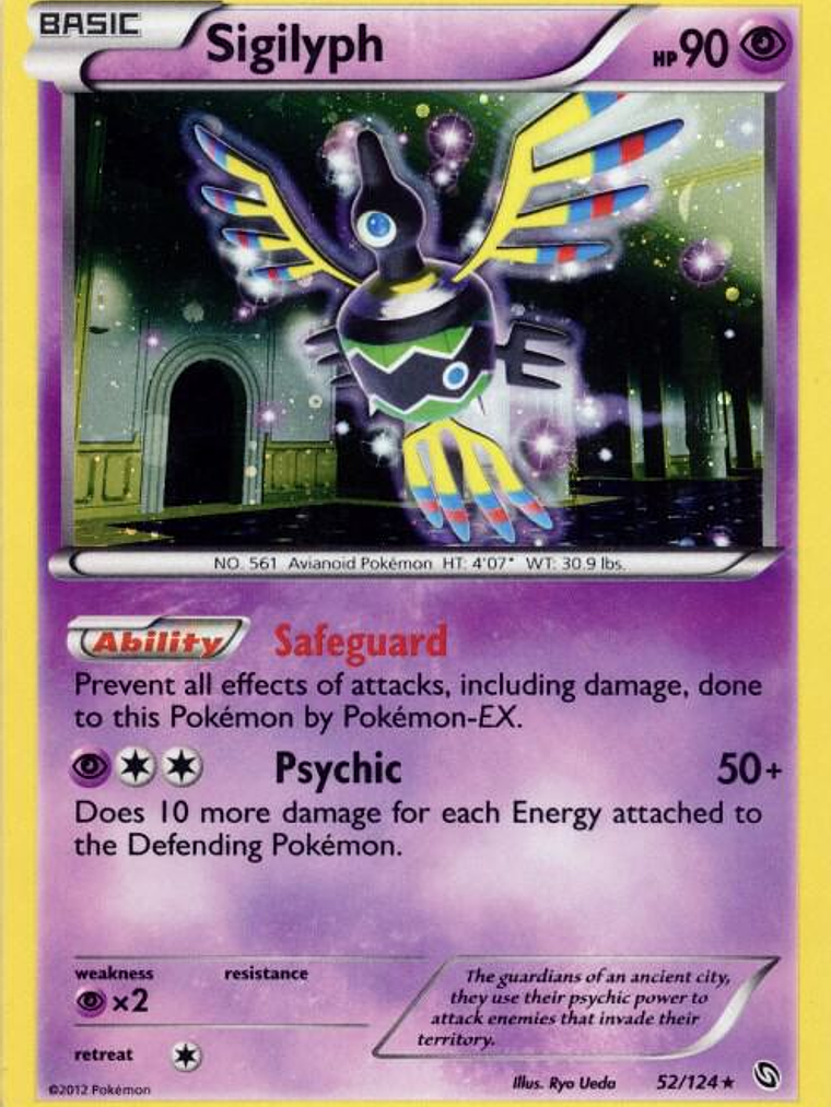 Sigilyph - 52/124 (Cosmos Holo) #052 1