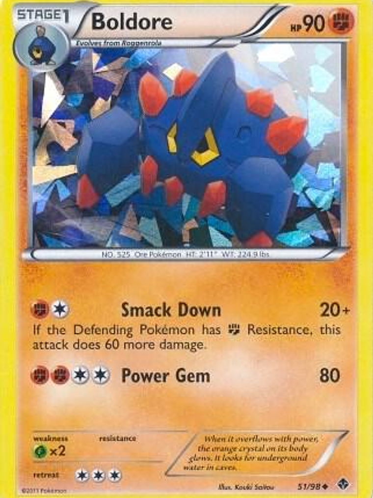Boldore - 51/98 (Cracked Ice Holo) #051 1