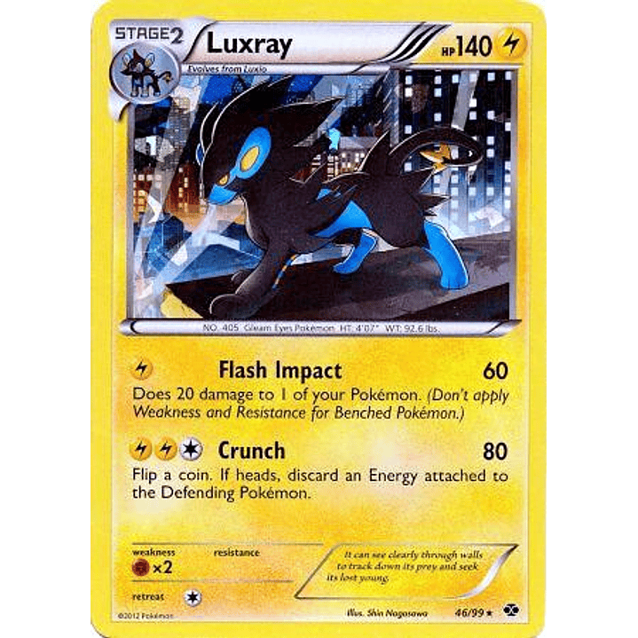 Luxray - 46/99 (Cracked Ice Holo) #046 1