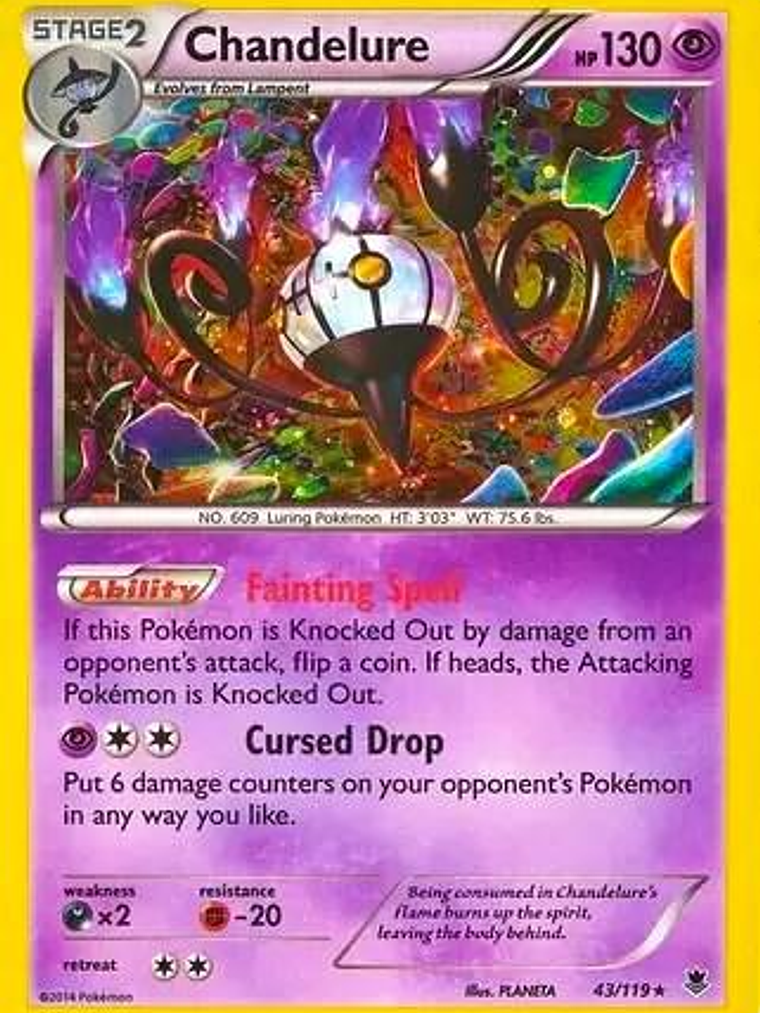 Chandelure - 43/119 (Cosmos Holo) #043 1