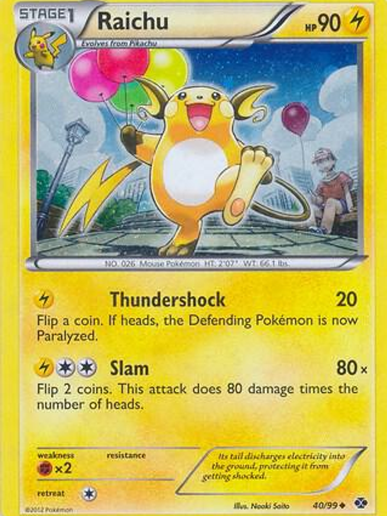 Raichu - 40/99 (Cosmos Holo) #040 1