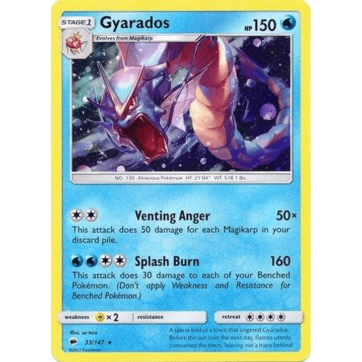 Gyarados - 33/147 (Cosmos Holo) #033 1