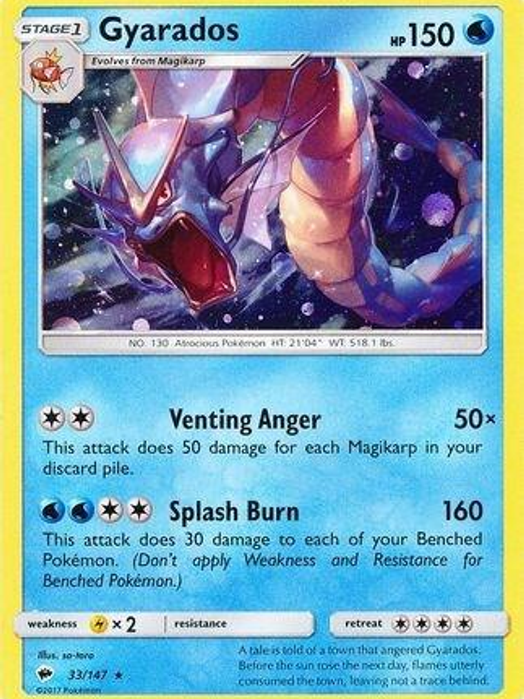 Gyarados - 33/147 (Cosmos Holo) #033 1