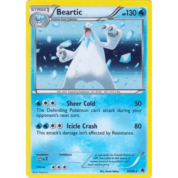Beartic - 30/98 (Cracked Ice Holo) #030 1
