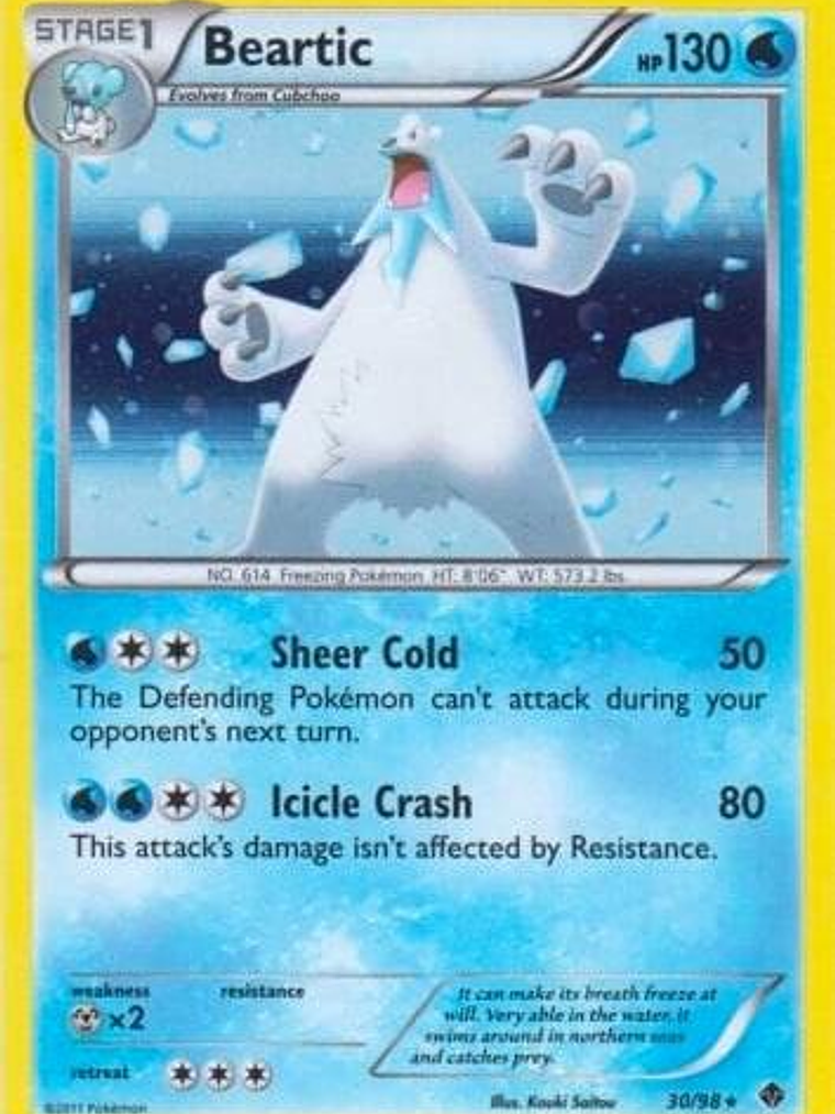 Beartic - 30/98 (Cracked Ice Holo) #030 1