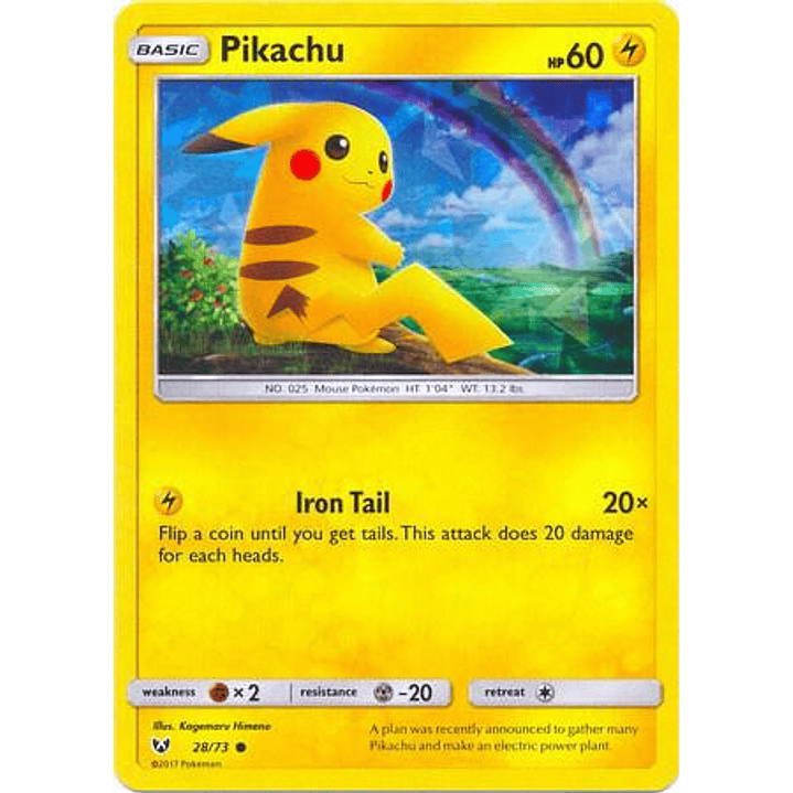 Pikachu - 28/73 (Cracked Ice Holo) #028 1