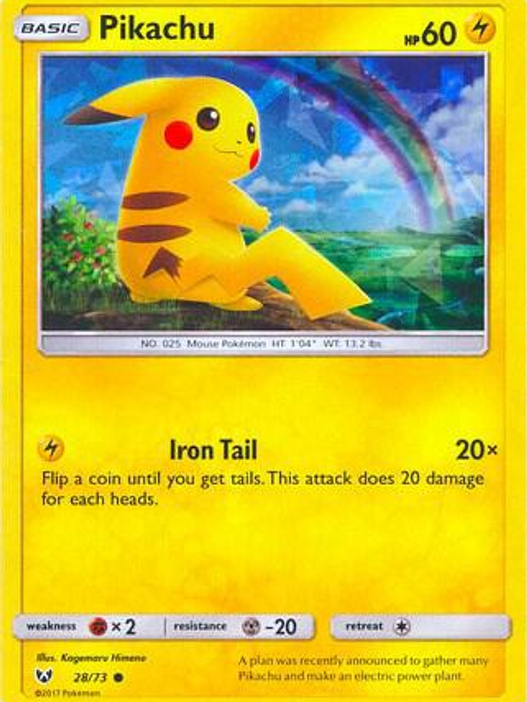 Pikachu - 28/73 (Cracked Ice Holo) #028 1