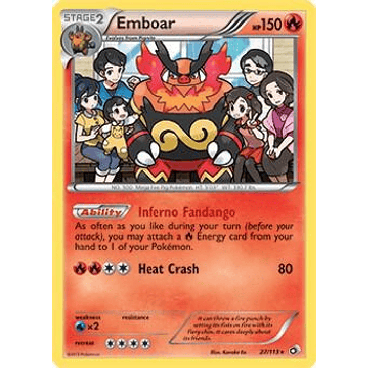 Emboar - 27/113 (Legendary Treasures) #027 1