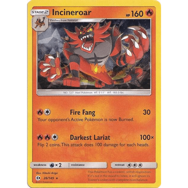 Incineroar - 026/149 (Cracked Ice Holo) #026 1