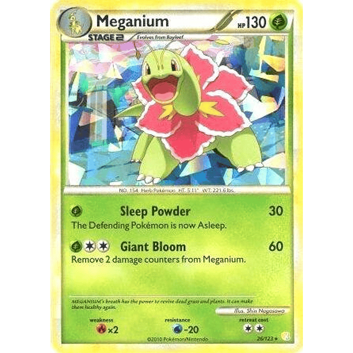 Meganium - 26/123 (Cracked Ice Holo) #026 1