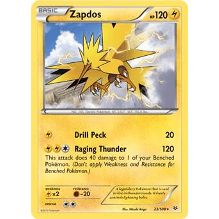 Zapdos - 23/108 (XY Roaring Skies) #023 1