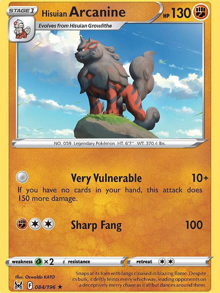 Hisuian Arcanine - 084/196 #084 1