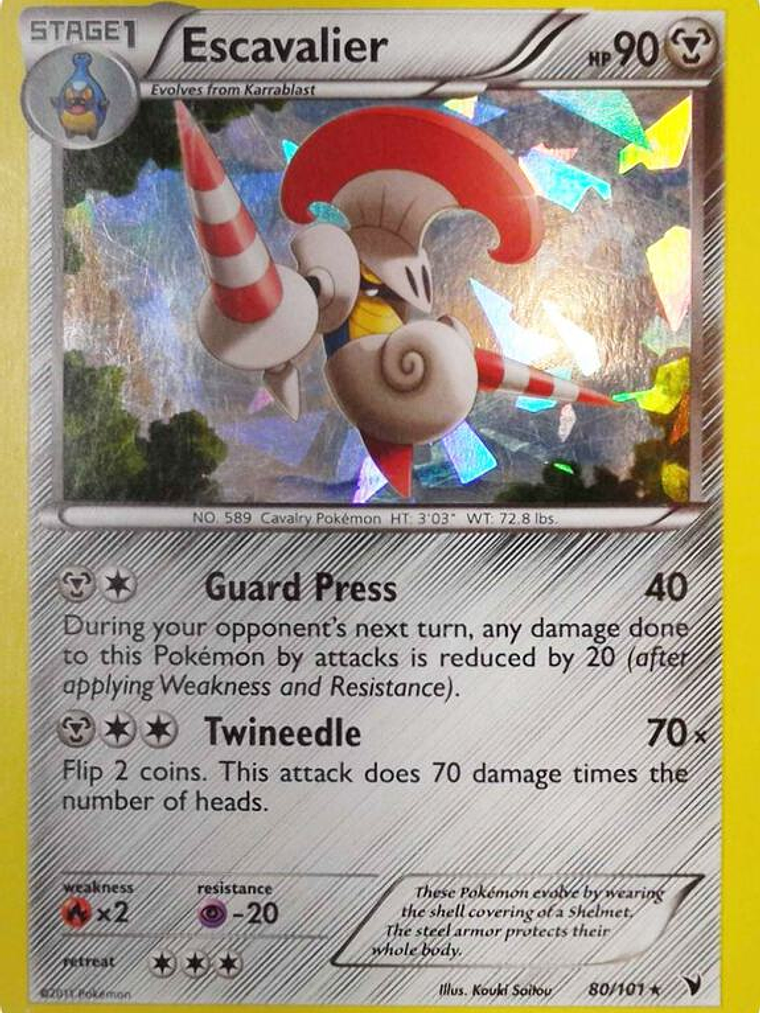 Escavalier - 80/101 (Cracked Ice Holo) #080 1