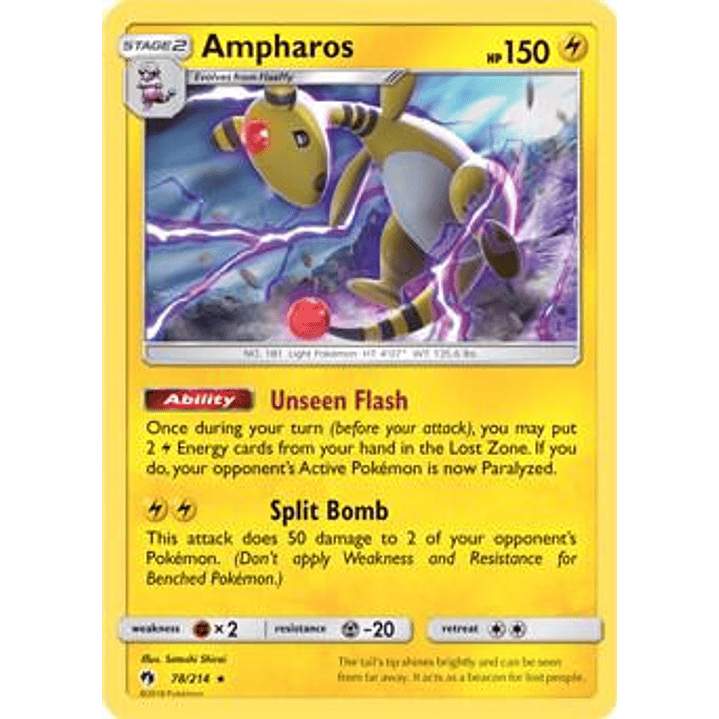Ampharos - 78/214 (SM Lost Thunder) #078 1
