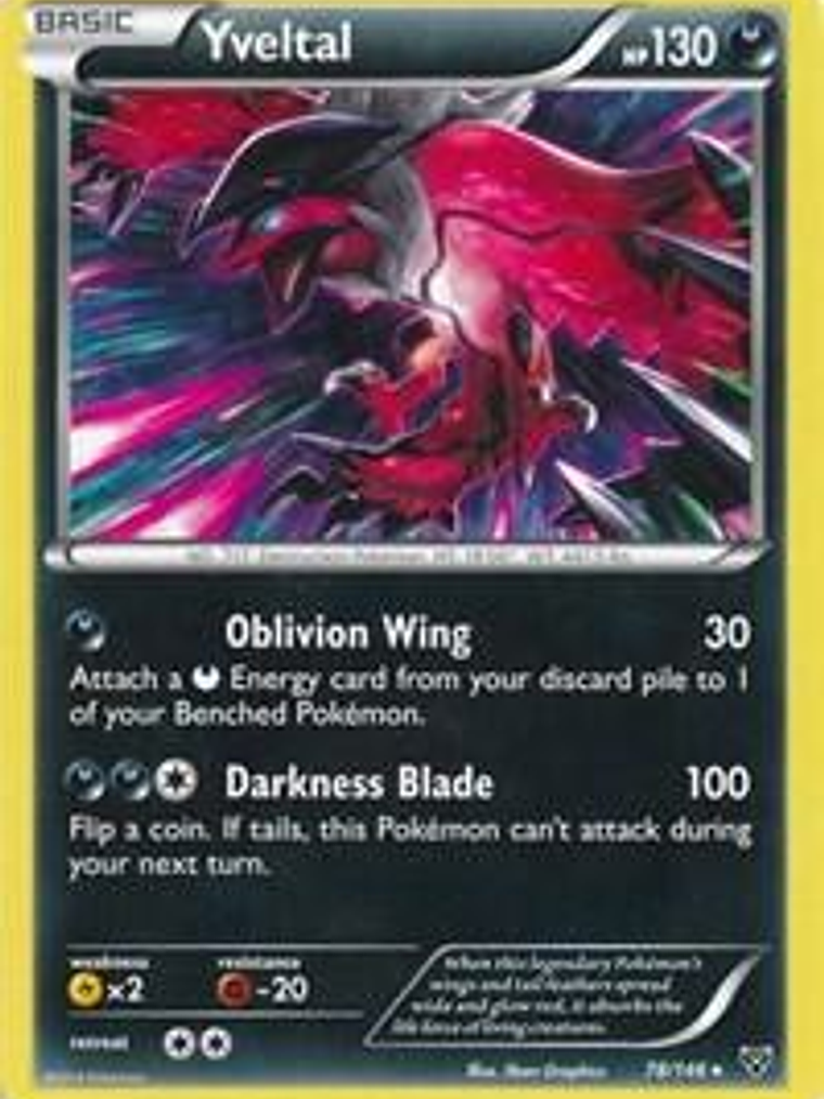 Yveltal - 78/146 (Cracked Ice Holo) #078 1