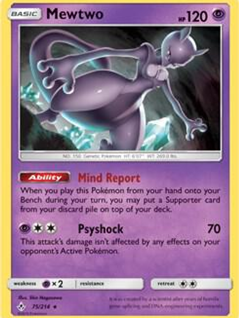 Mewtwo - 75/214 (SM Unbroken Bonds) (Cracked Ice Holo) #075 1