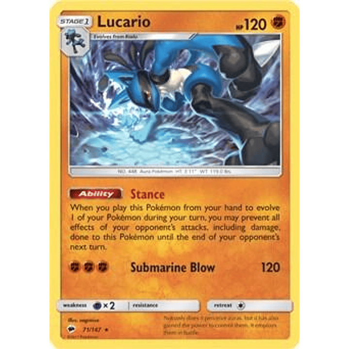 Lucario (SM - Burning Shadows) #71 1