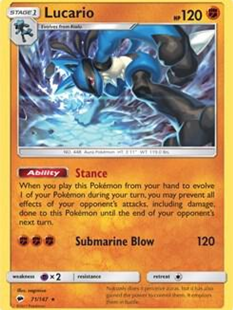 Lucario (SM - Burning Shadows) #71 1