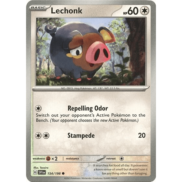 Lechonk - 154/198 (Holo) #154 1