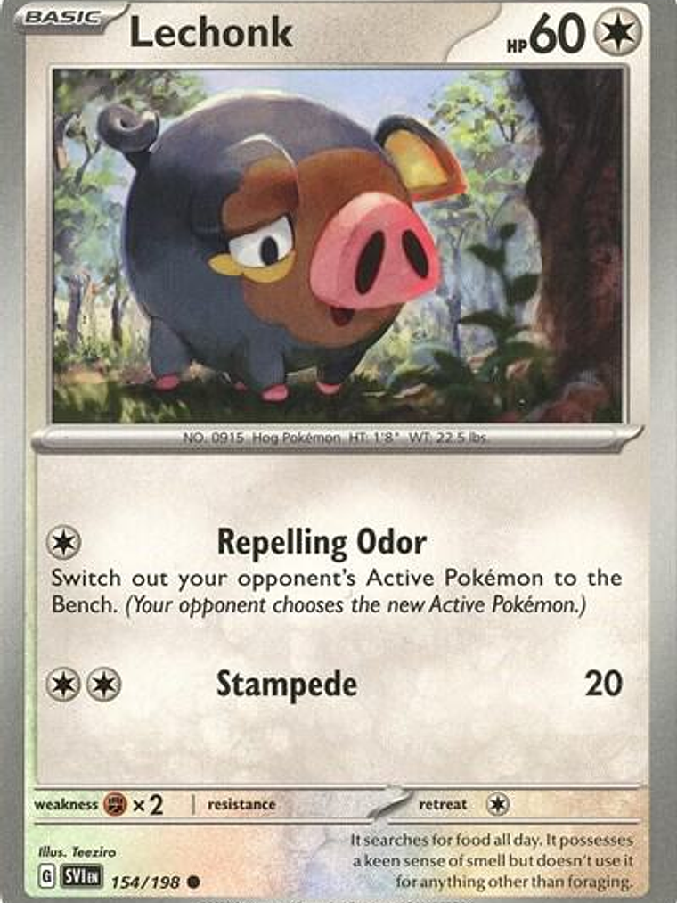 Lechonk - 154/198 (Holo) #154 1