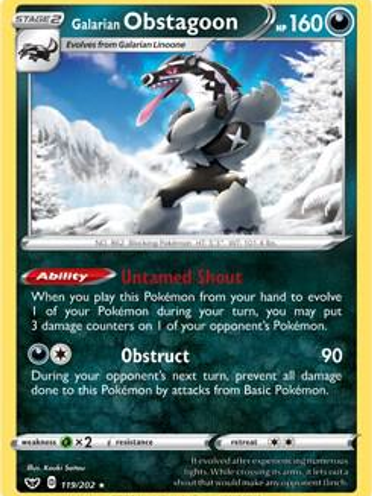 Galarian Obstagoon - 119/202 #119 1