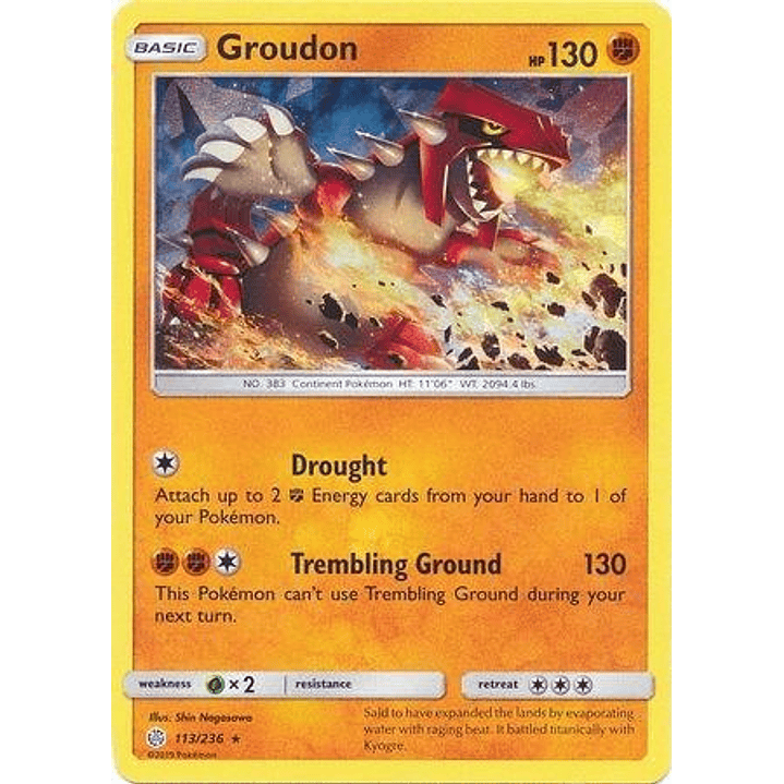 Groudon - 113/236 (Cracked Ice Holo) #113 1