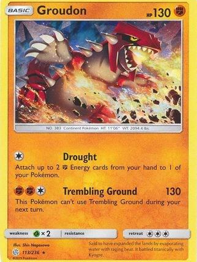 Groudon - 113/236 (Cracked Ice Holo) #113 1