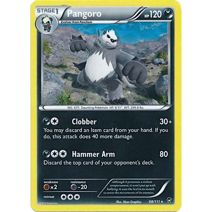 Pangoro - 68/111 (Cracked Ice Holo) #068 1