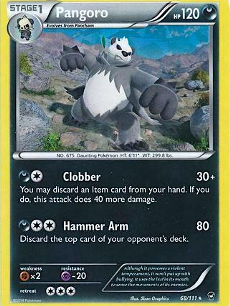 Pangoro - 68/111 (Cracked Ice Holo) #068 1