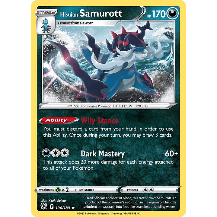 Hisuian Samurott - 100/189 #100 1