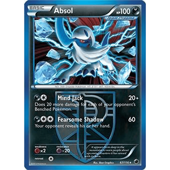 Absol - 67/116 (Moltres Legendary Battle Deck) #067 1