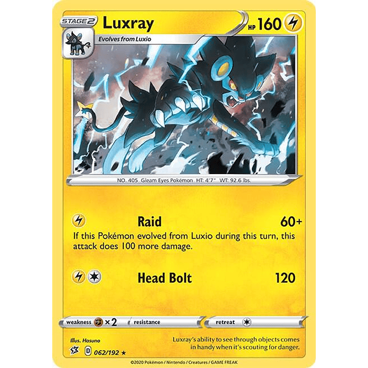 Luxray - 62/192 #062 1