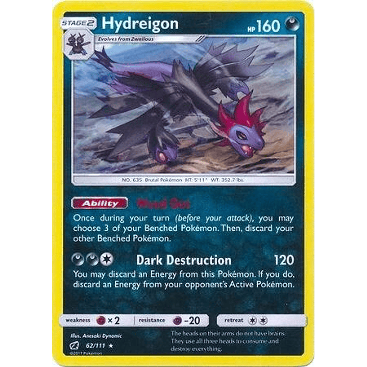 Hydreigon - 62/111 (Cracked Ice Holo) #062 1