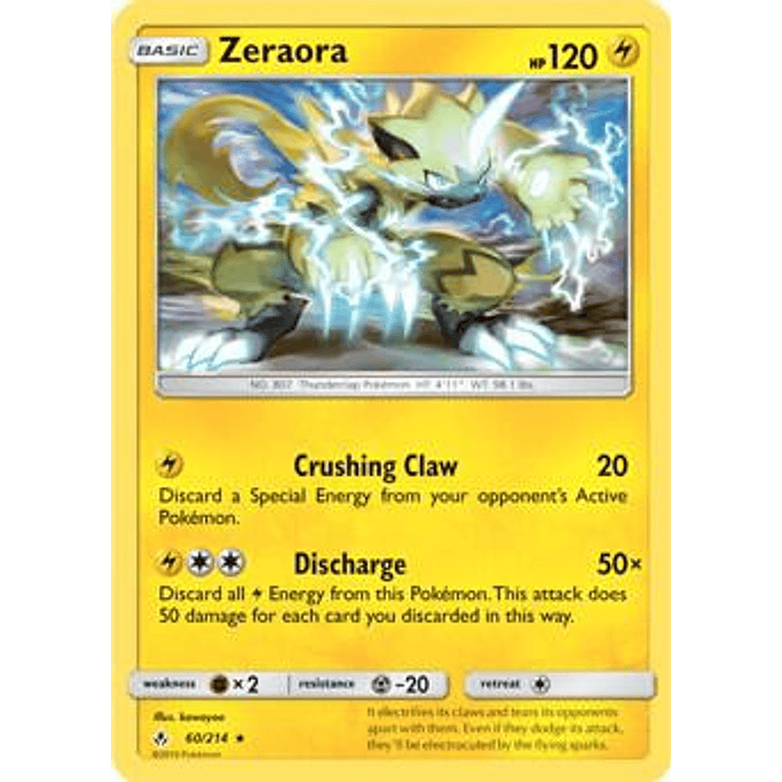 Zeraora - 60/214 (SM Unbroken Bonds) (Cracked Ice Holo) #060 1