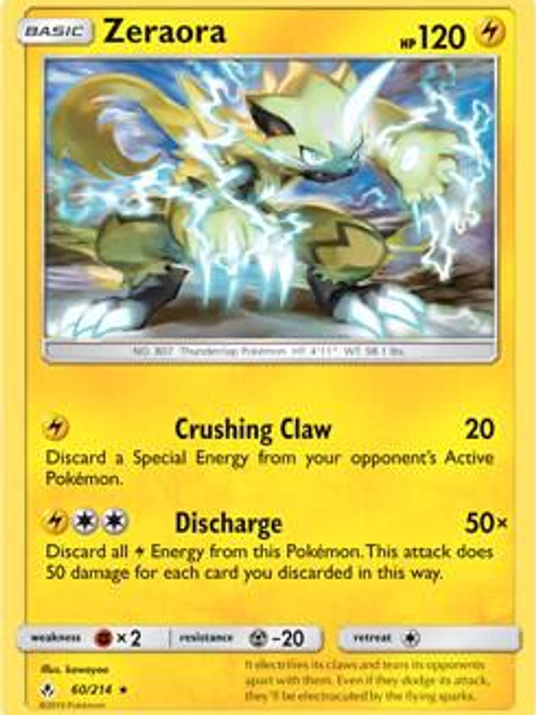 Zeraora - 60/214 (SM Unbroken Bonds) (Cracked Ice Holo) #060 1