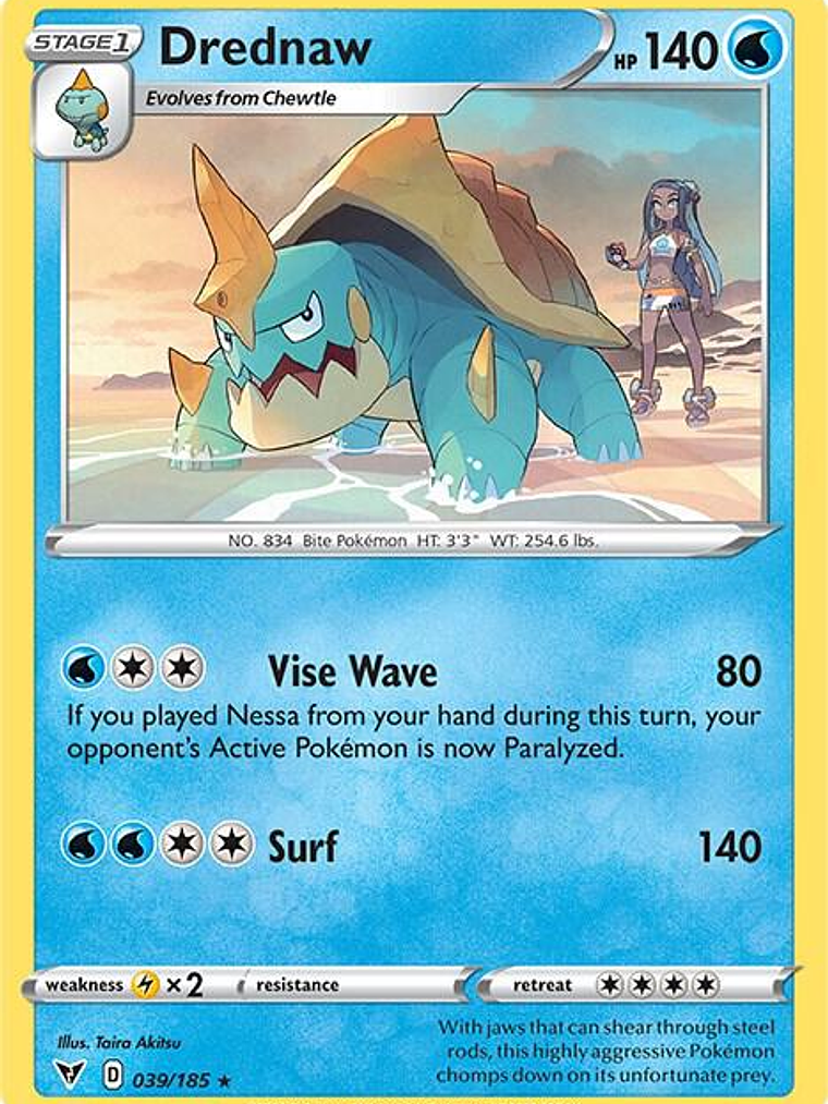 Drednaw - 39/185 (Cracked Ice Holo) #039 1