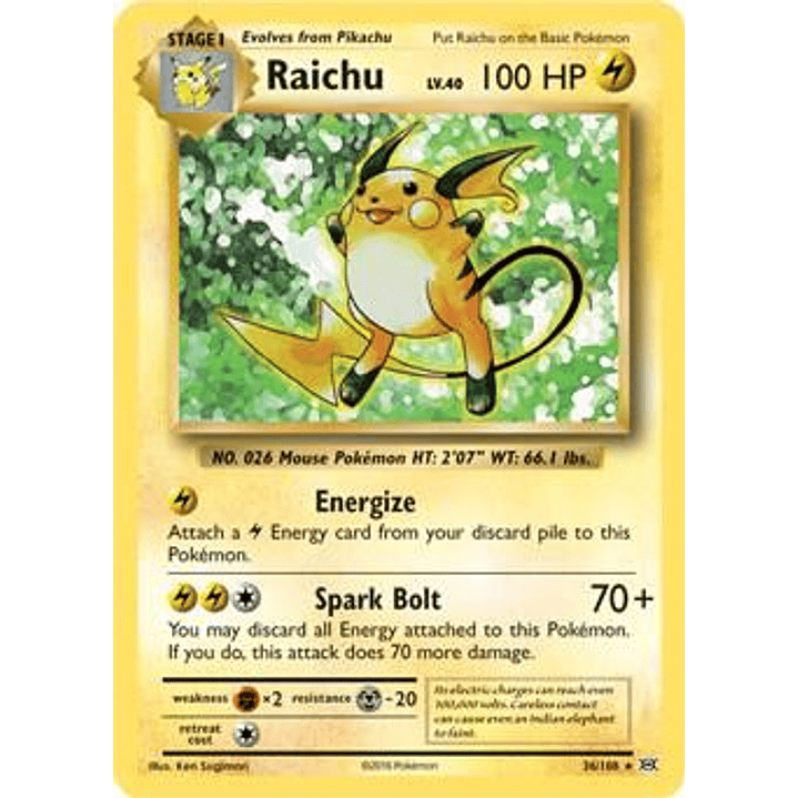 Raichu - 36/108 (XY Evolutions) #036 1
