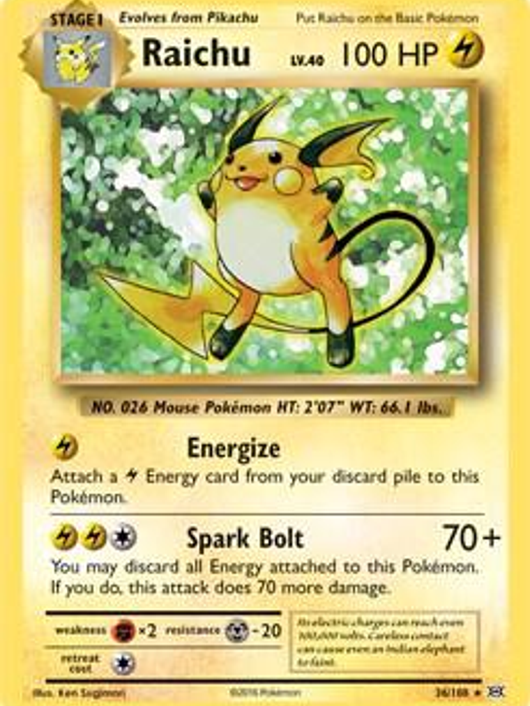 Raichu - 36/108 (XY Evolutions) #036 1